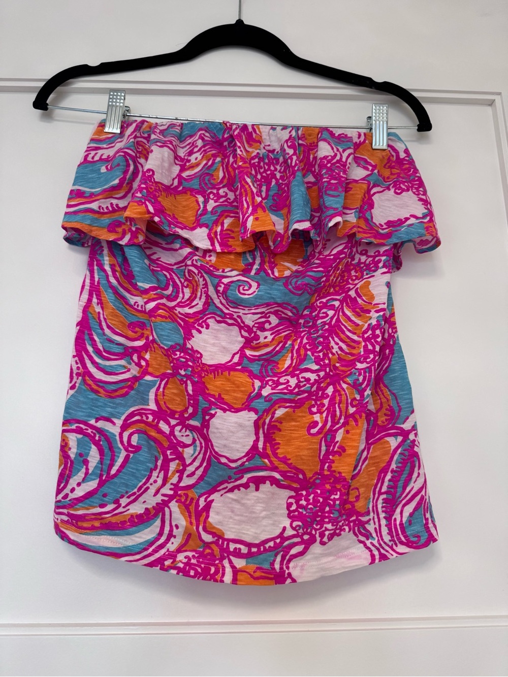 Vibrant Pink/Blue/Orange Printed Lilly Pulitzer Top